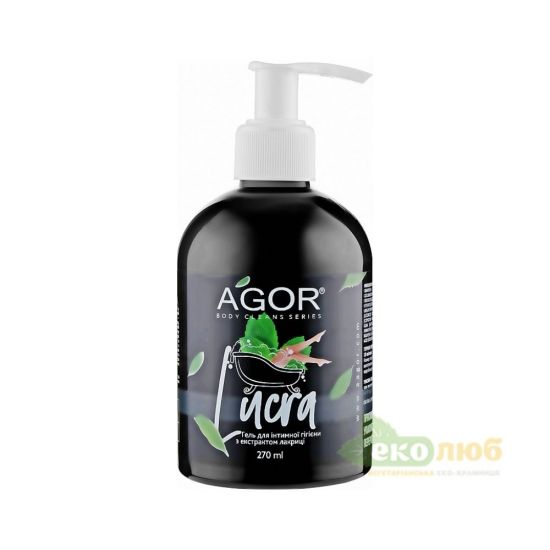 Гель для интимной гигиены Lucra с экстрактом лакрицы Agor Гель для интимной гигиены Lucra с экстрактом лакрицы Agor