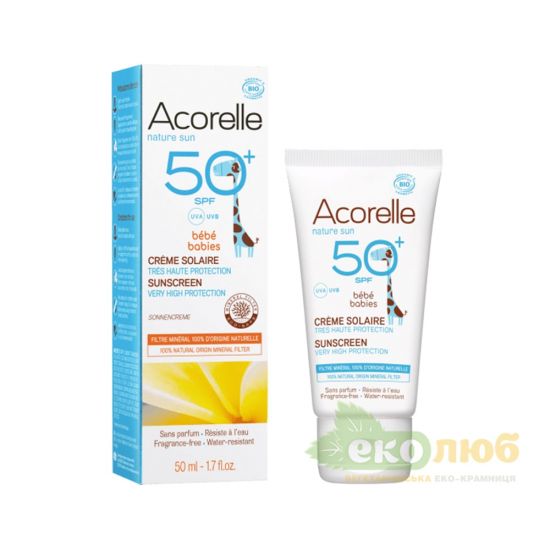 Крем для детей Солнцезащитный SPF 50+ Acorelle Крем для детей Солнцезащитный SPF 50+ Acorelle