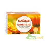 Мыло противовоспалительное Calendula & Aloe для лица Sodasan