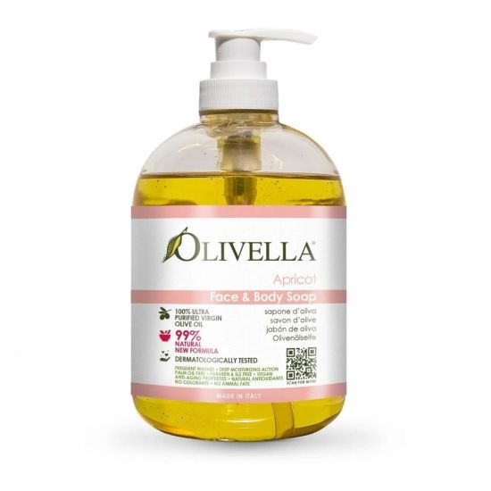 Мыло жидкое Абрикос для лица и тела Olivella