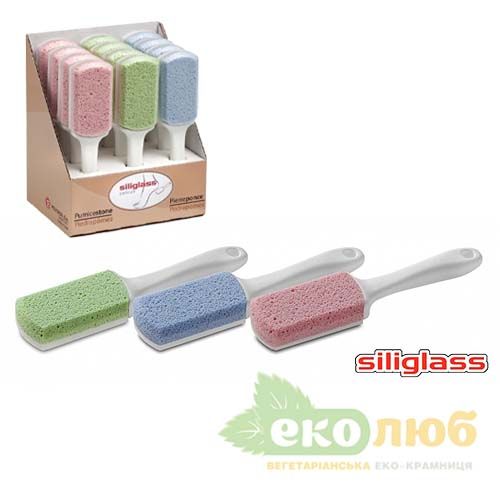 Пемза Double Action с ручкой Siliglass